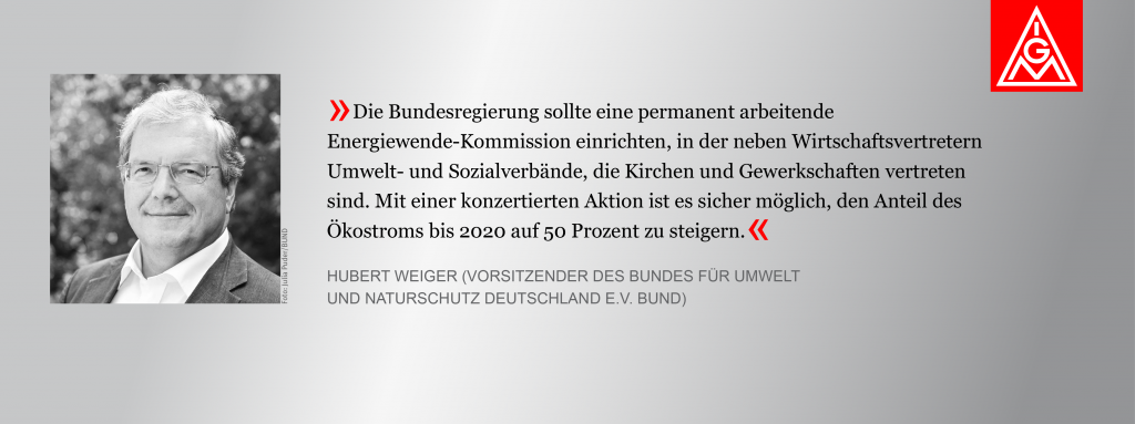 Bild von Hubert Weiger mit Zitat