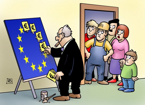 Kurswechsel für Europa. Karikatur: Harm Bengen